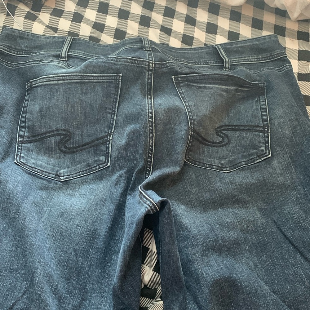 Plus size silver jeans